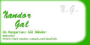 nandor gal business card