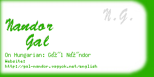 nandor gal business card